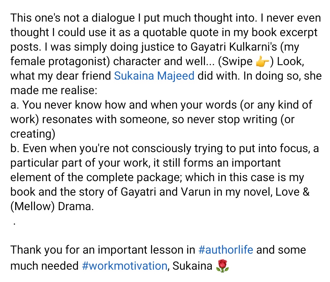 MindRustic's tweet image. Look what my dear friend @sukaina1422 did with a dialogue from my book and what she made me realise. Thank you for an important lesson in #authorlife and some much needed #workmotivation

Book link: amzn.eu/d/iQdJVcT

#BookTwitter
#tuesdayvibe #booklovers #quoteoftheday