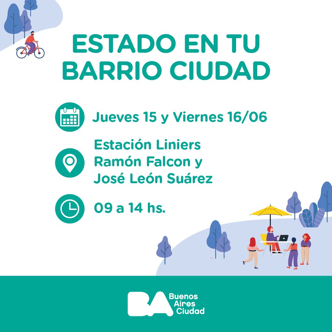 MinGobBA's tweet photo. #ElEstadoEnTuBarrioCiudad cerca de los vecinos de la Ciudad 🚌
Te esperamos este Jueves 15 y Viernes 16/06 en la Estación Liniers para que realices tus trámites de manera ágil, sencilla y cerca a tu domicilio🏡 https://t.co/qGncz0xN4i