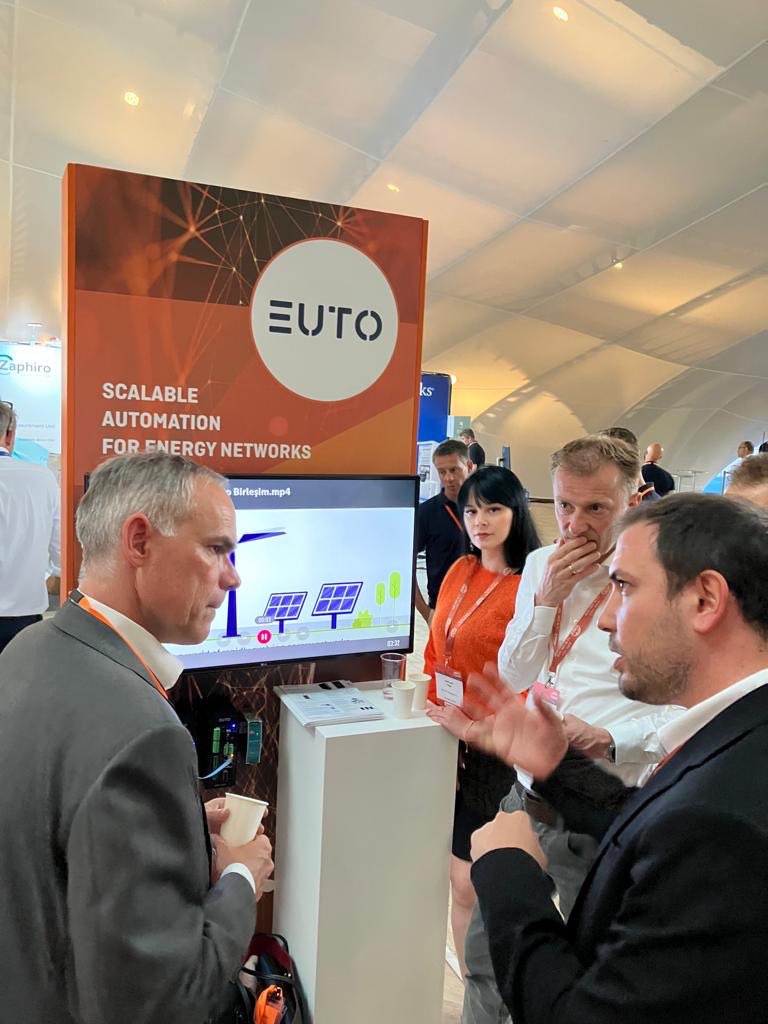 eutoenergy's tweet photo. We have completed the 1st day of CIRED 2023, thank you to all our visitors! 🚀

Special thanks to InnovationQuarter the organizer of our wonderful booth for hosting this crowded event! 💐 

#euto #energy #cired #cired2023 #rome #exhibition #grid #smartgrid #energytransition https://t.co/IbzM121SkG