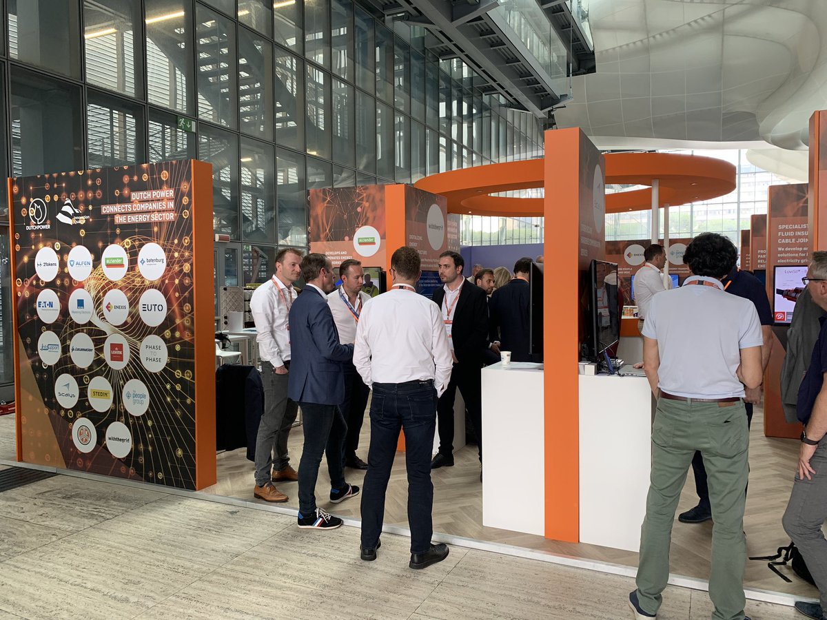 eutoenergy's tweet photo. We have completed the 1st day of CIRED 2023, thank you to all our visitors! 🚀

Special thanks to InnovationQuarter the organizer of our wonderful booth for hosting this crowded event! 💐 

#euto #energy #cired #cired2023 #rome #exhibition #grid #smartgrid #energytransition https://t.co/IbzM121SkG