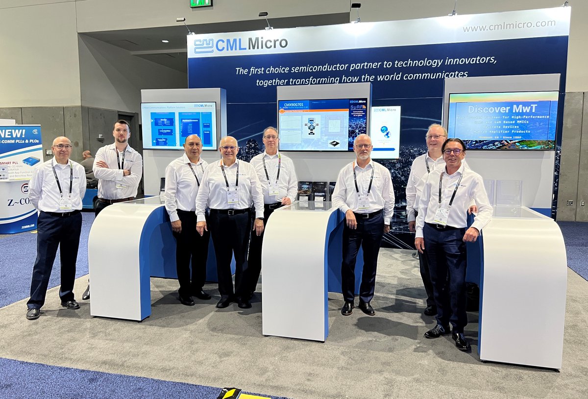Day 1 of #IMS2023 has finally arrived! The team are poised, ready and looking forward to meeting with everyone.
CML Micro has developed a unique family of Positive Slope Gain Blocks, the CMX90G301/302 and CMX90G701/702. View these products and much more on our booth #655.
