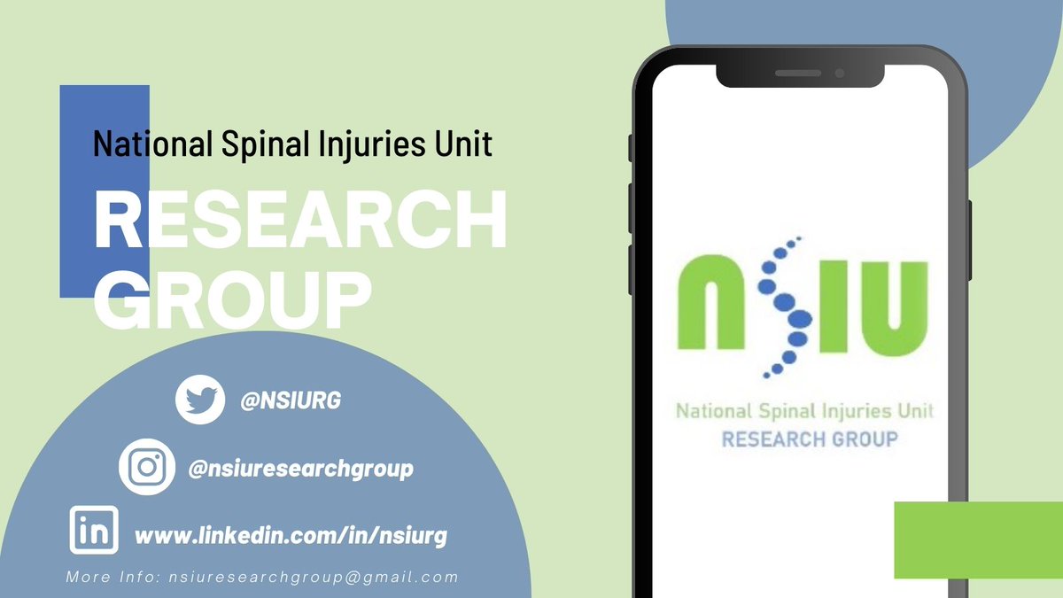 Welcome to the official Twitter page of the National Spinal Injuries Unit Research Group.

Stay tuned for some exciting updates regarding current projects, our amazing collaborators and more!