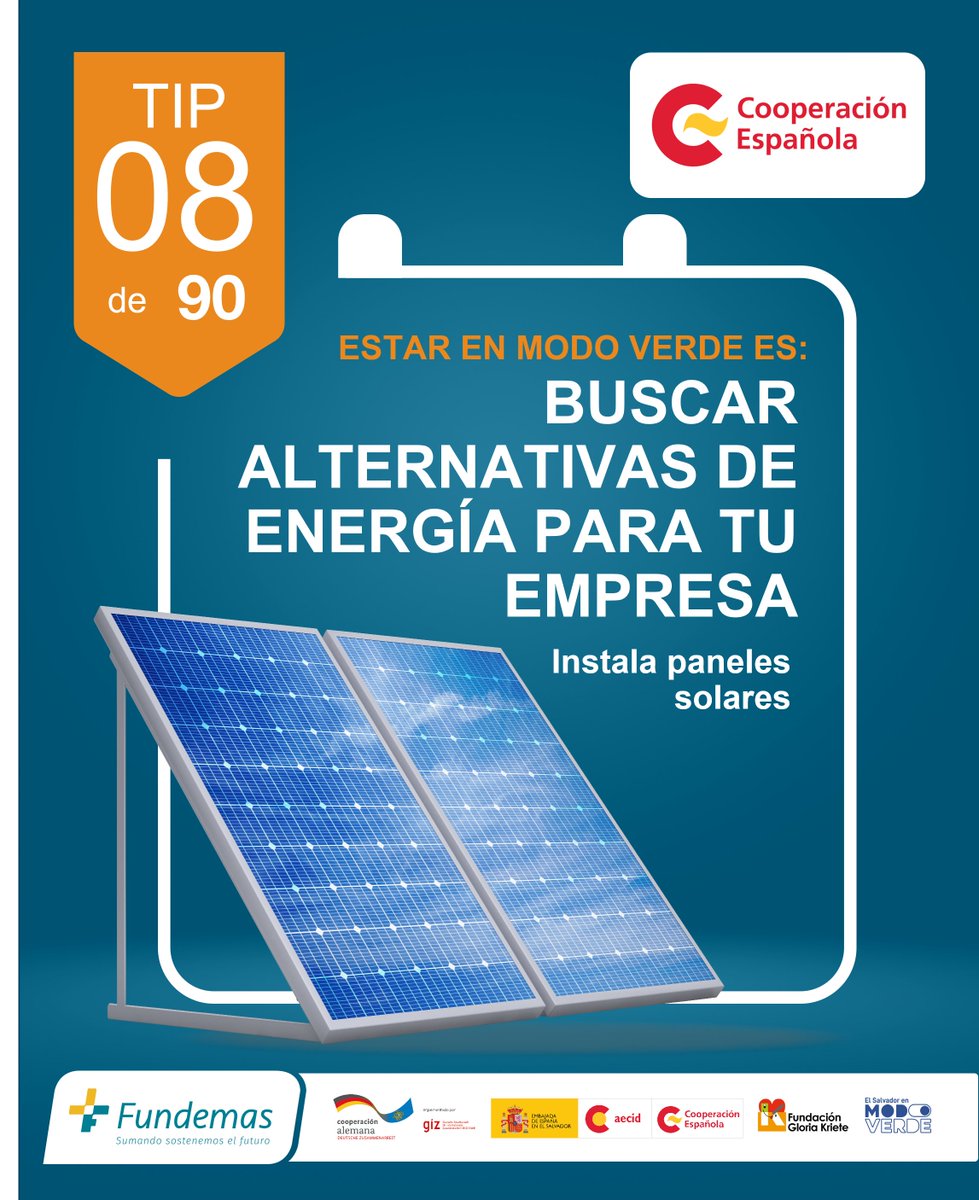 AECIDElSalvador's tweet photo. #Tip8 de ¡90 Días en 🟢#ModoVerde! 🌱🌎🌦️#CambioClimático #ElSalvadorVerde
@ModoVerdeSV @FUNDEMAS https://t.co/iFnDqCaHXq