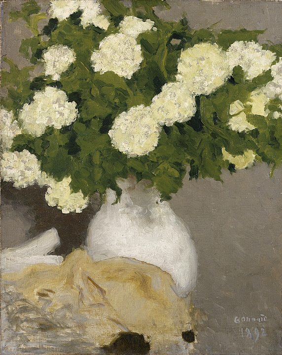 #RoseWednesday 🌹🌹🌹

This guelder rose, at far too slight a beck
Of the wind, will toss about her flower-apples.
#ElizabethBarrettBrowning

🖼️Still Life with Guelder Roses, 1892; reworked 1929:🎨#PierreBonnard
©️The Nelson-Atkins Museum of Arts