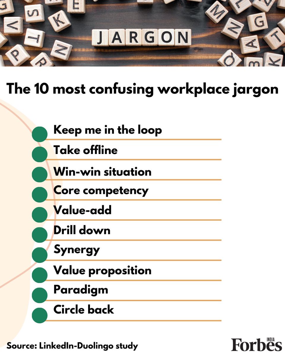 Forbes India (@forbesindia) on Twitter photo More than half of Indian professionals, or 58%, said they have made a mistake at work because they didn't know the meaning of the jargon or have misused it: forbesindia.com/article/lifes/…
<a href="/AnubhutiMatta1/">Anubhuti Matta</a> ✍️ More than half of Indian professionals, or 58%, said they have made a mistake at work because they didn't know the meaning of the jargon or have misused it: forbesindia.com/article/lifes/…
<a href="/AnubhutiMatta1/">Anubhuti Matta</a> ✍️