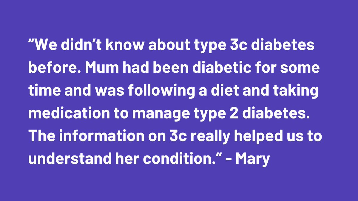 Have you heard about type 3c diabetes? It can affect people with #PancreaticCancer. A lot of information about diabetes is about type 1 and type 2. But type 3c is different and is treated differently.

Read our info to find out more this #DiabetesWeeK 👉 bit.ly/3J9TnHQ