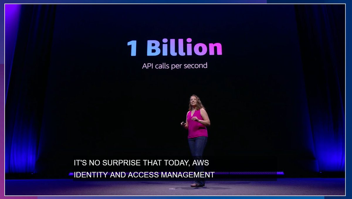Wowsers!! IAM controls access for 1 Billion API calls per second.