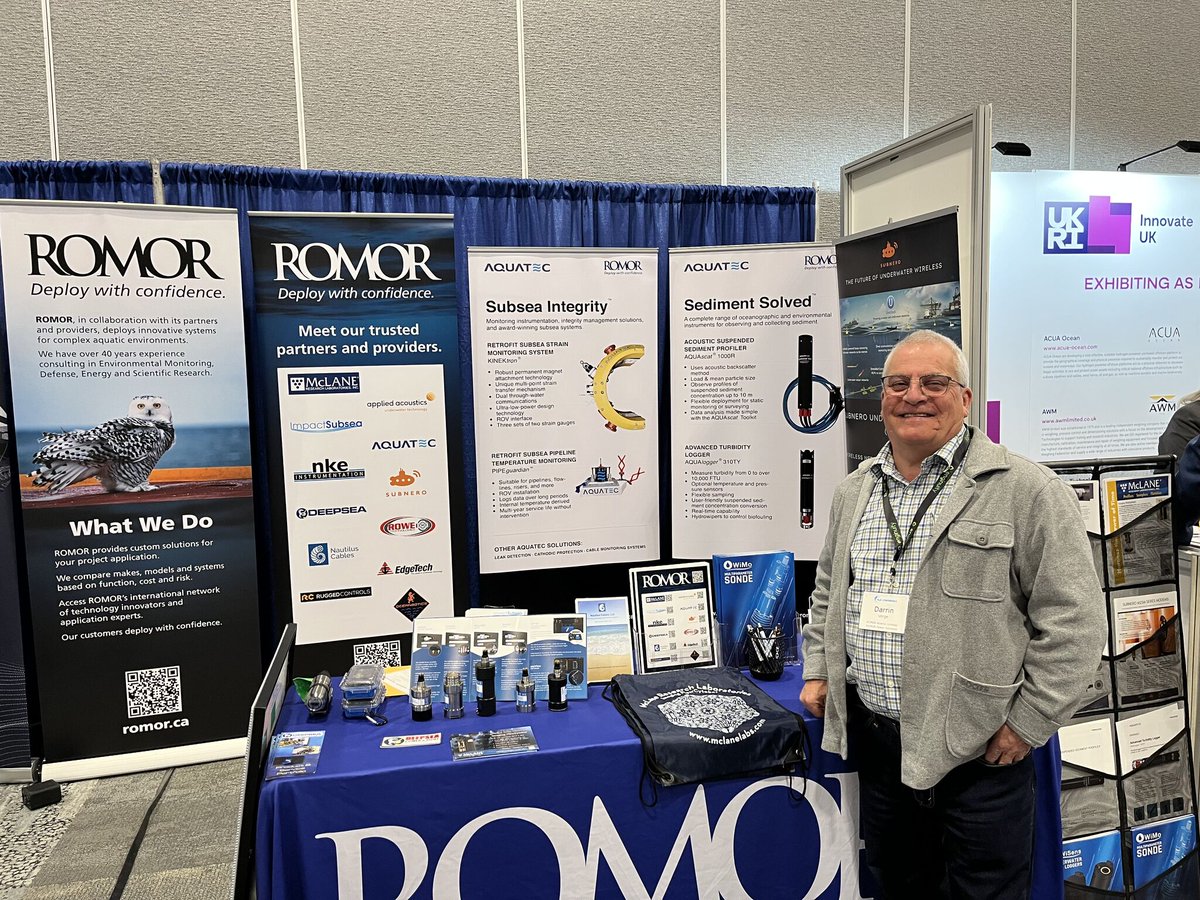 ImpactSubsea's tweet image. If you're visiting The H2O Conference and Exhibition stop by the ROMOR stand 109.
@ROMOROCEAN will be showcasing Impact Subsea’s game changing sensor solutions.
ROMOR website: bit.ly/3Nt1Zfp
#h20conference #oceantech #novascotia