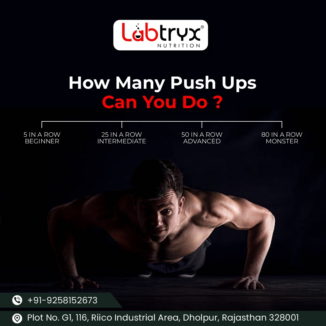 How Many Push Ups
Can You Do?
.
.
.
Contact us:
☎️ +91-9258152673
📩 info@labtryx.com
.
.
.
#pushup #fitness #workout #gym #calisthenics #pushupchallenge #motivation #streetworkout #fitnessmotivation #training #fit #crossfit #pushups #pullups #pullup #sport #bodybuilding