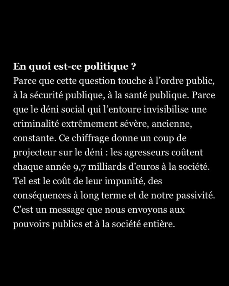 Comme pour toutes #violences, le coût social à posteriori est colossal

Fort de cette statistique qui révèle 1 fléau majeur de notre société, s’impose la nécessité de mettre en place un budget conséquent

✍️ @leJDD 

#inceste #violencessexuelles #violencefaiteauxenfants #enfants