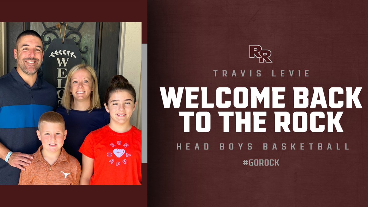 Round Rock HS is excited to announce our new Head Boys Basketball coach Travis Levie. Please help us welcome Coach Levie, his wife Jodi, and kids Bryn and Jace to the Rock!