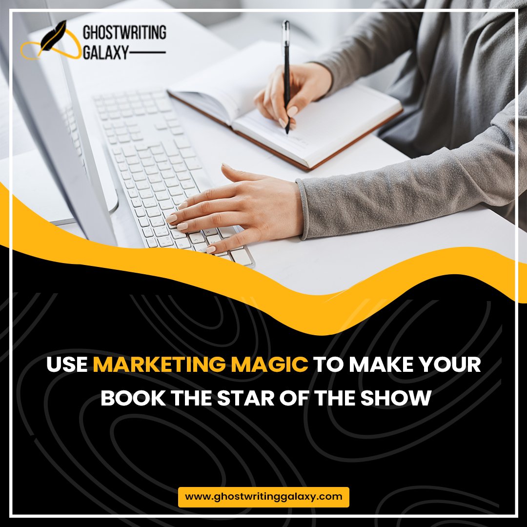 Harness the Power of Marketing Magic and Let Your Book Shine as the Star of the Show.

To know more about our services, visit us at
ghostwritinggalaxy.com

#ghostwritinggalaxy #MarketingMagic #BookPromotion #BookLaunch #AuthorSuccess #StandoutFromTheCrowd #BookMarketing