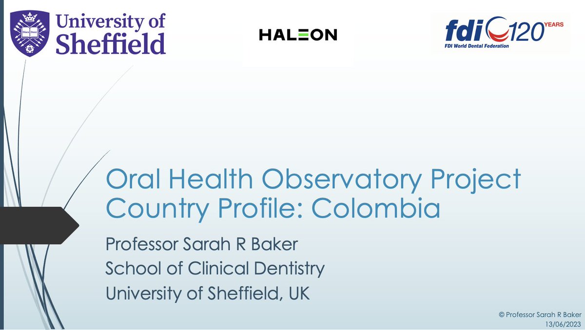 Prof Sarah Baker (@sarahrbakerdph) on Twitter photo On June 19-20th, prior to #IADR2023 in Bogota, we are holding an <a href="/fdiworlddental/">FDI World Dental Federation</a> 2-day workshop with the Colombian National Dental Association, Colombian Government Officials, and #dental specialists to highlight #Colombian data from the Oral Health Observatory project
🧵1/ On June 19-20th, prior to #IADR2023 in Bogota, we are holding an <a href="/fdiworlddental/">FDI World Dental Federation</a> 2-day workshop with the Colombian National Dental Association, Colombian Government Officials, and #dental specialists to highlight #Colombian data from the Oral Health Observatory project
🧵1/