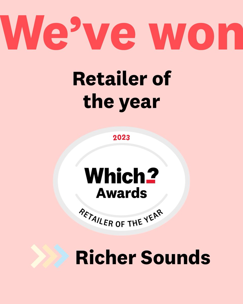 🥂 We’re proud to announce that Richer Sounds has been awarded @WhichUK? Retailer of the Year 2023! 🍾

#WhichAwards2023