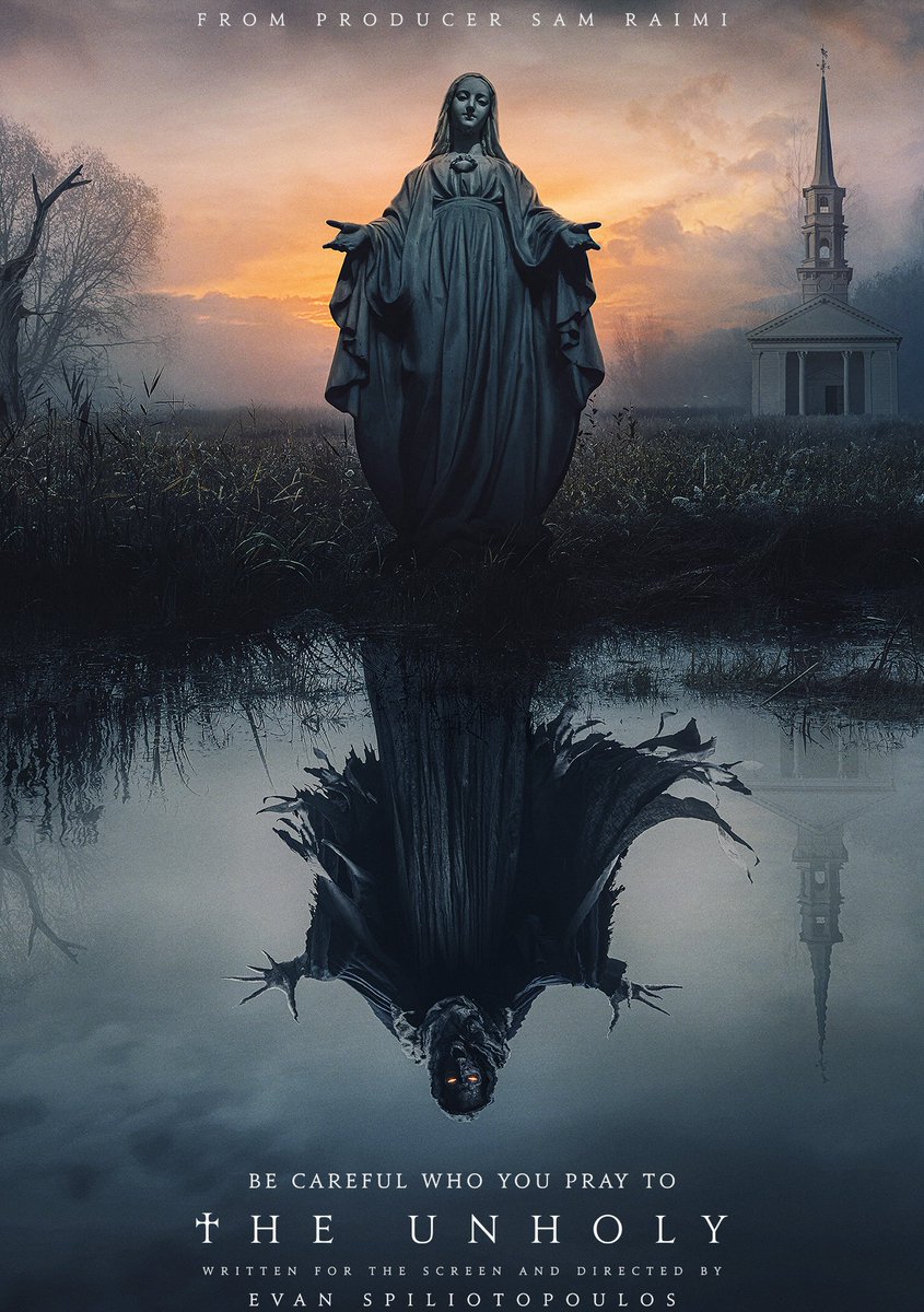 finishpostprod's tweet photo. The Unholy was released back in 2021, and the Finish crew had the pleasure (and fear!) of working on dailies for this terrifying film, produced by Sam Raimi! 😱👻 https://t.co/R3re5jPS0r