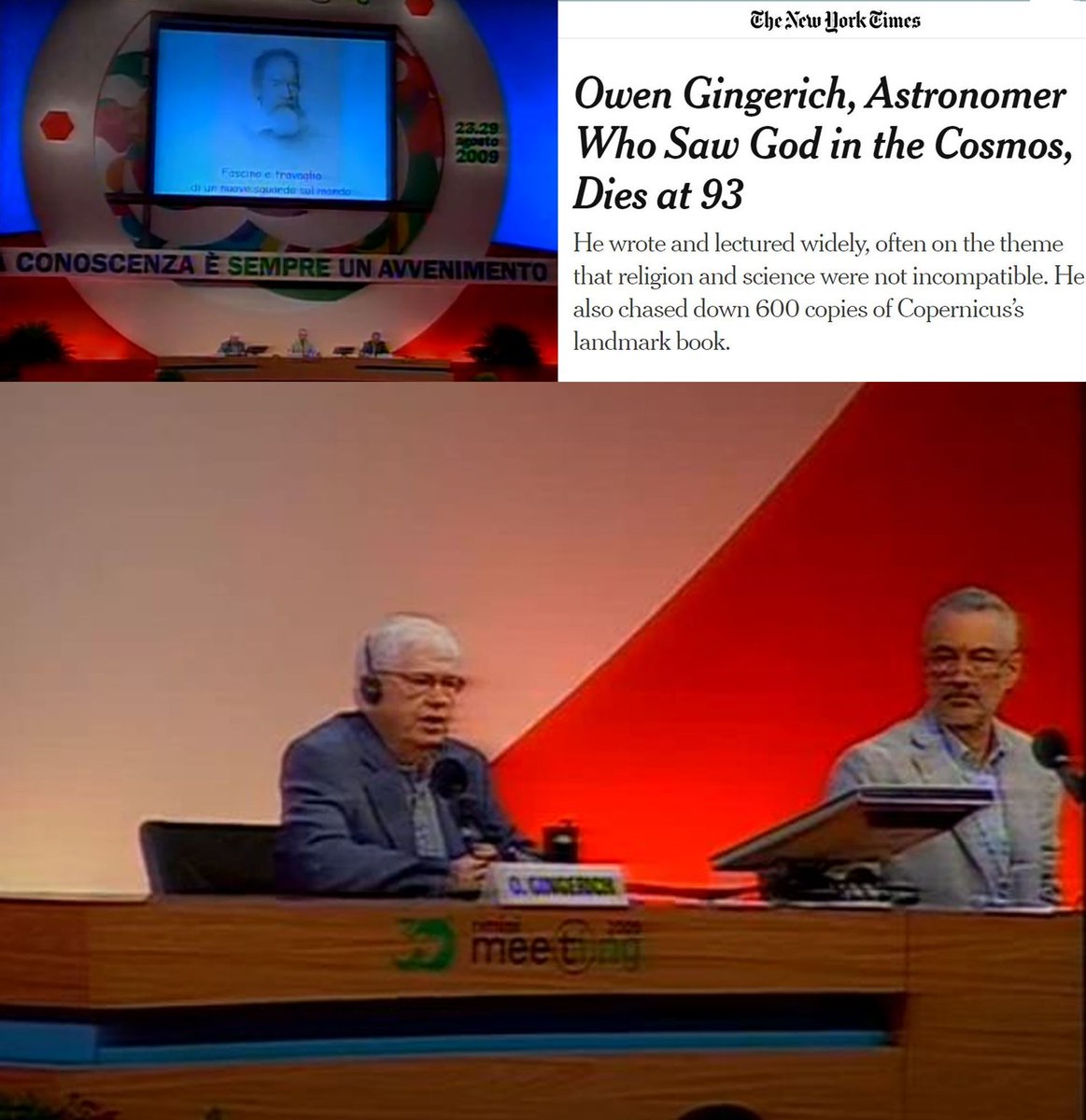 La scomparsa di Owen Gingerich, "l'astronomo che vedeva Dio nel Cosmo". L'abbiamo incontrato al Meeting 2009, quando ci ha parlato di Galileo  <a href="/MeetingRimini/">Meeting Rimini</a> <a href="/centriculturali/">Centri culturali</a>