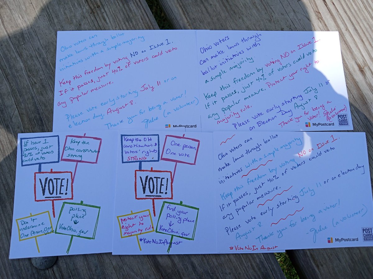 324th #PostcardsToVoters campaign: get out the vote to defeat OH GOP’s sneaky ballot initiative to undermine One Person, One Vote by making it so only 40% of voters can veto measures. Get in on the fun by emailing Join@TonyTheDemocrat.org or by texting JOIN to 484-275-2229