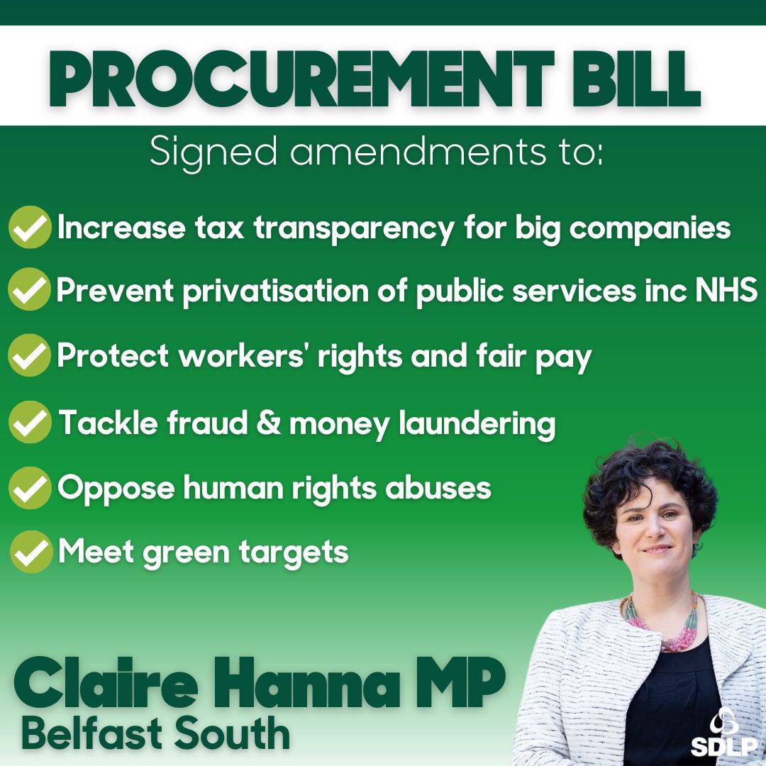 Claire Hanna On Twitter Public Procurement Represents A Major Spend And An Opportunity To Use 