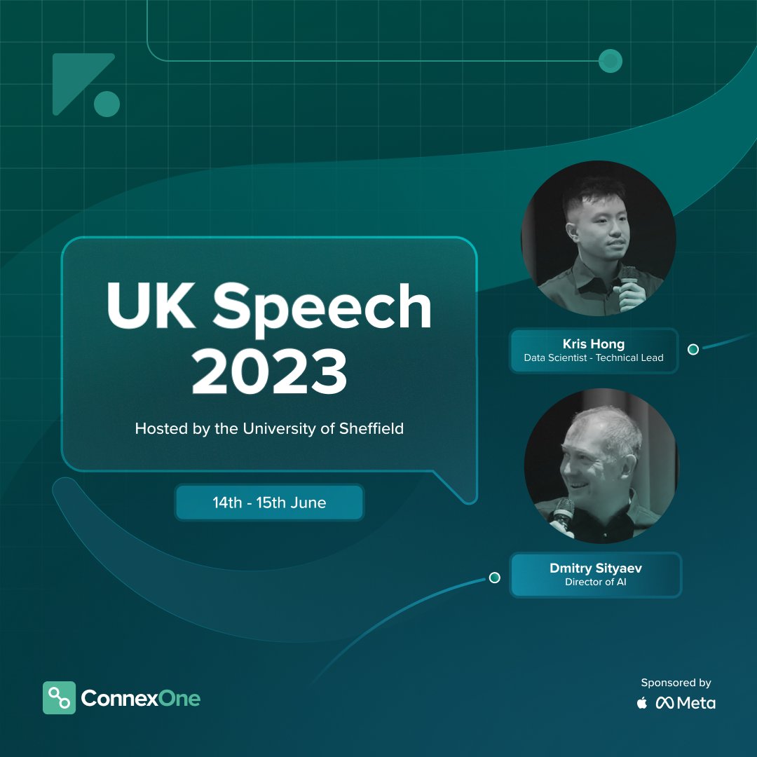 ConnexAI (@connex_ltd) on Twitter photo Our very own Kris Hong and Dmitry Sityaev for will be presenting their paper on "Large Vocabulary Continuous Speech Recognition of MP3 Call Centre Data" at <a href="/UKSpeech2023/">UK Speech 2023</a> this week.
If you're attending this year's event at <a href="/sheffielduni/">The University of Sheffield</a>, be sure to check out their work. Our very own Kris Hong and Dmitry Sityaev for will be presenting their paper on "Large Vocabulary Continuous Speech Recognition of MP3 Call Centre Data" at <a href="/UKSpeech2023/">UK Speech 2023</a> this week.
If you're attending this year's event at <a href="/sheffielduni/">The University of Sheffield</a>, be sure to check out their work.