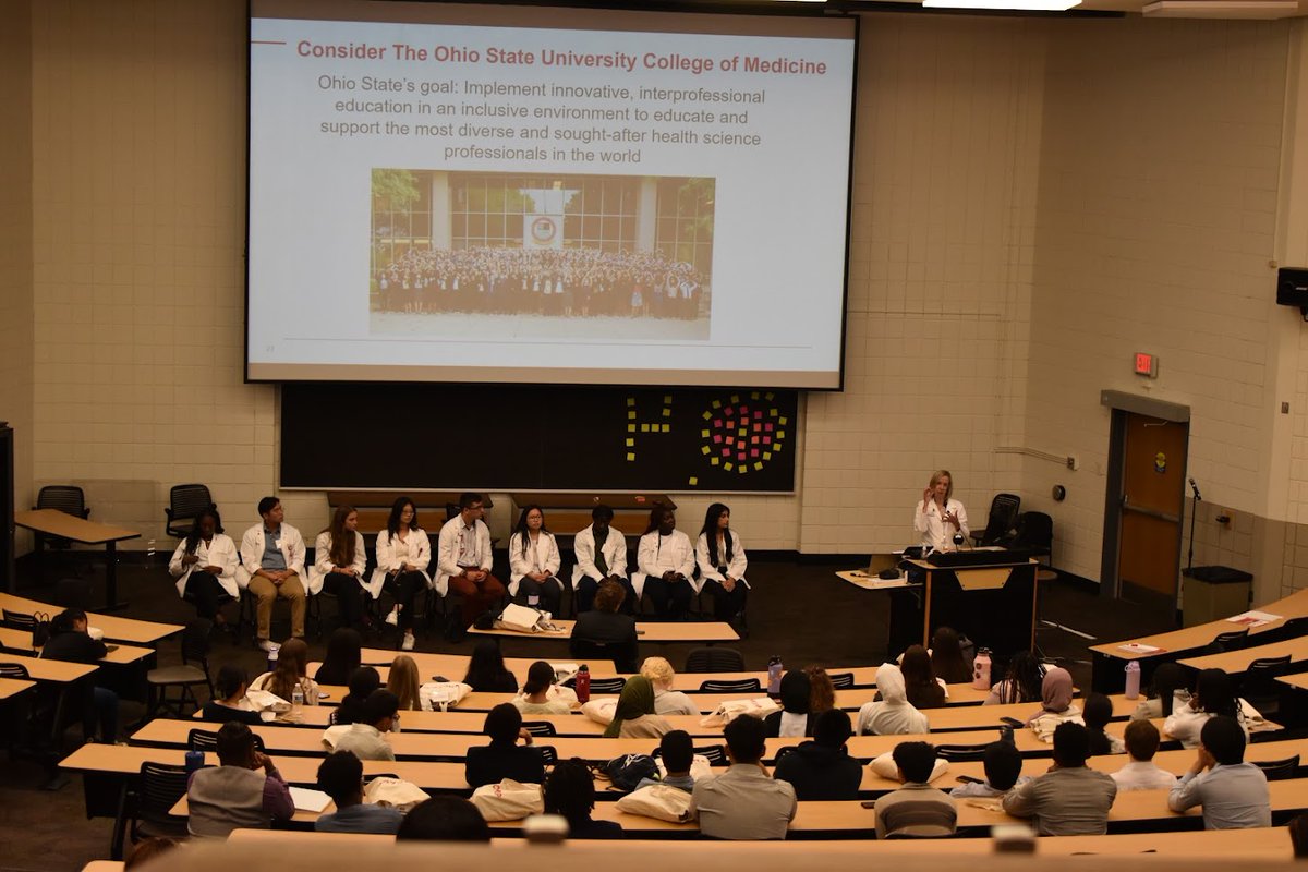 Was thrilled to welcome high school students to MD Camp at <a href="/OhioStateMed/">The Ohio State University College of Medicine</a> yesterday. These students are discovering the world of medicine &amp; will have opportunities to gain research experience, shadow physicians, learn clinical skills &amp; experience life as a #medstudent at #OSUCOM!
