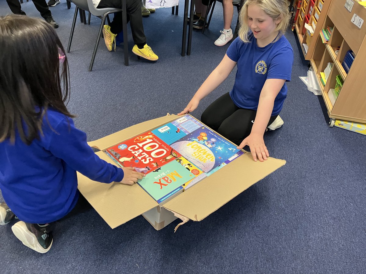 Our #ChaseRewardingFutures book delivery arrived last week!  They are all now safely placed in our school libraries. Thank you to <a href="/chase_uk/">Chase UK</a> volunteers, @literacy_trust and @puffinbooks