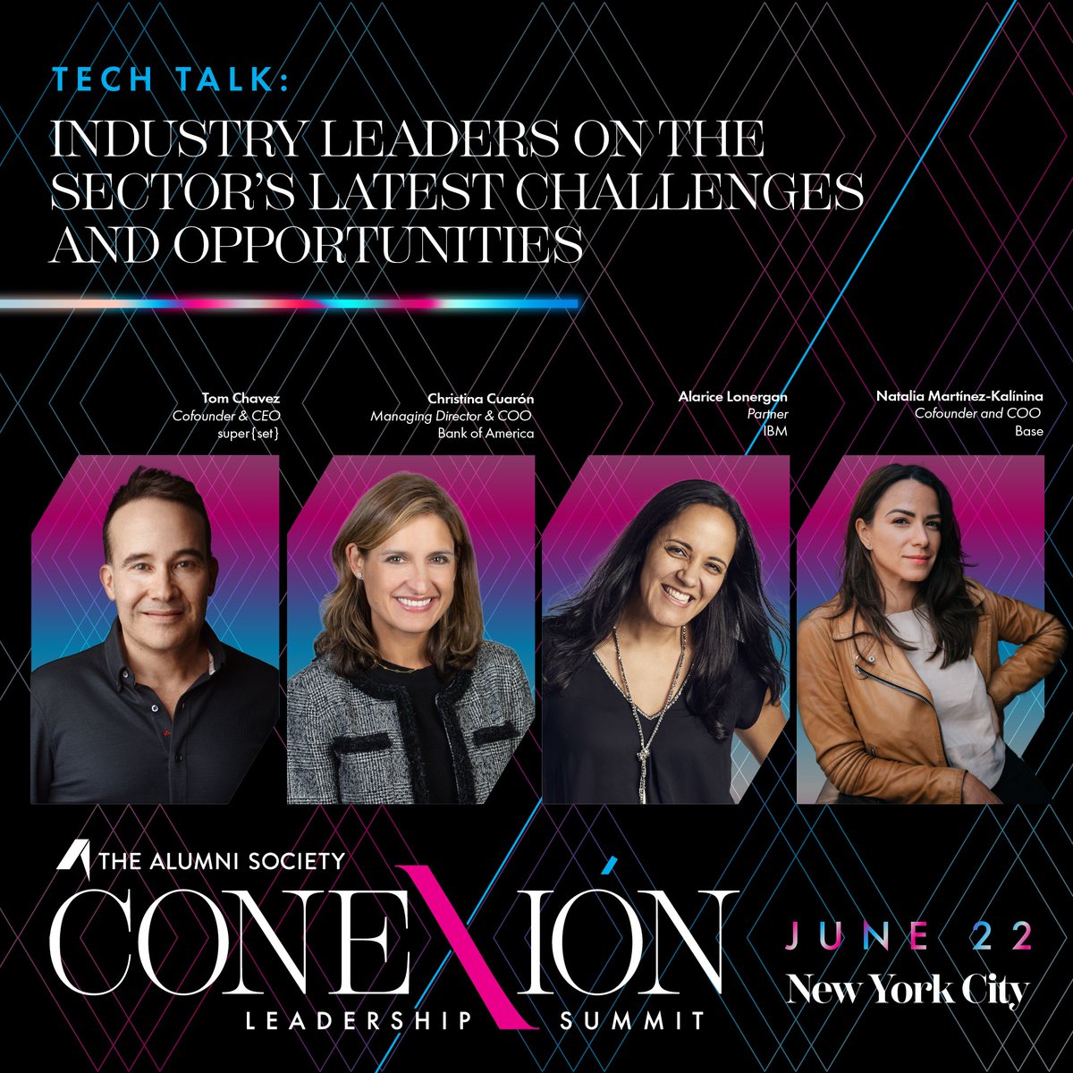 📣 Get ready to explore the challenges and opportunities that await you in the Tech Talk segment of #TheAlumniSociety #2023LeadershipSummit💡Tune in online: hubs.ly/Q01TlDMH0

 <a href="/tommychavez/">Tom Chavez</a> <a href="/supersetstudio/">super{set}</a> <a href="/BankofAmerica/">Bank of America</a> <a href="/AlariceLonergan/">Alarice Lonergan</a> <a href="/IBM/">IBM</a> <a href="/soulafloat/">Natalia MK</a>