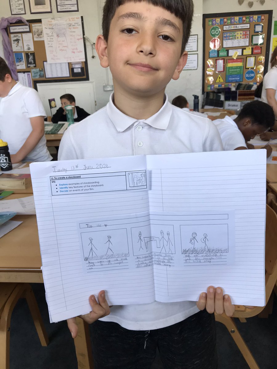 yr5palmtree's tweet photo. Today Palm developed a clear plot for their short war films through storyboarding 🎬✍️@WoodhillSch https://t.co/KROkwQWFYn