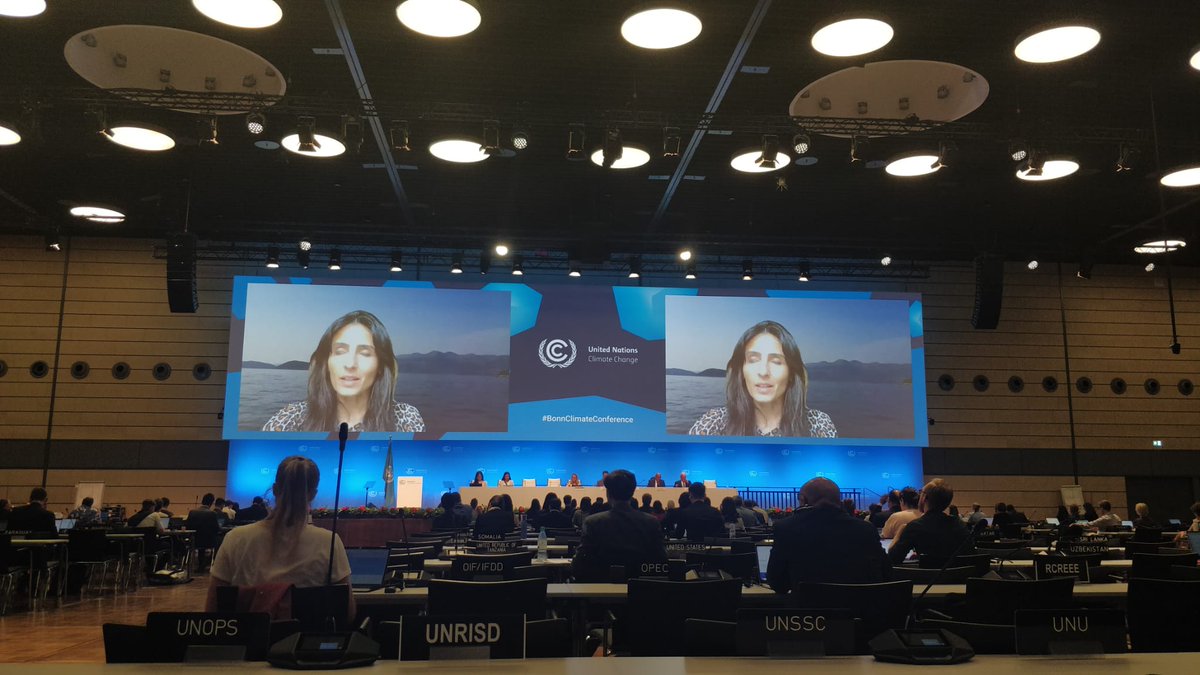 The 2023 #OceanClimateDialogue, a 🧵:

1) Razan Al Mubarak, UN High-Level Climate Champion for COP28 said we must place nature at the heart of the #climate change fight. She stressed that #ocean must be LIVING and promised ocean action later this year in #Dubai at #COP28.