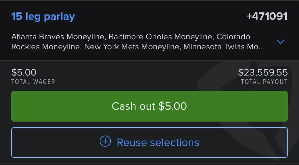 🚨 15 leg for 23k 🚨 

If this hits I’ll give 5 people $1000 

Must 
1. Like this post 
2. Retweet this post 
3. Follow @Arcbets_ 

#GamblingTwitter #Parlay #Freeplay #Givaway #sportsbettingpicks #sportsbettingtwitter #gamble #SportsPicks