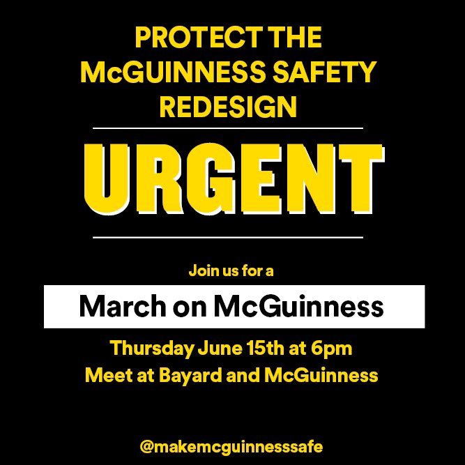 Join @LincolnRestler, @Gonzalez4NY, Greenpoint neighbors and me on Thursday evening to speak out for the McGuinness Blvd Redesign. After 2+ years of planning, the City must follow through on its commitment to transform this deadly thoroughfare.