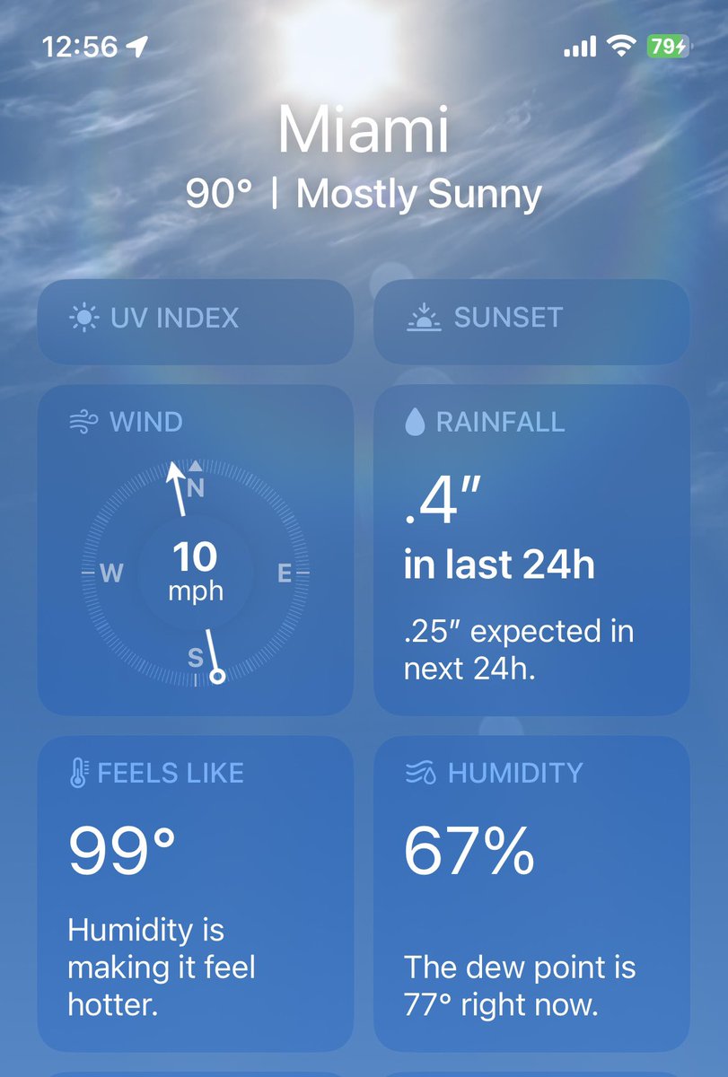 It’s 90 degrees. With the humidity, it feels like 99 degrees. 🥵