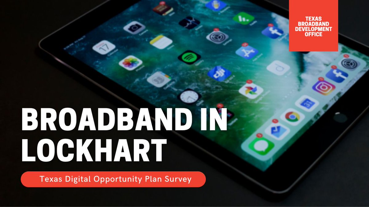 CityLockhartTX's tweet image. WANT BETTER BROADBAND ACCESS IN #LockhartTX ? Take the survey!

Texas is designing solutions to ensure that all residents have access to high quality &amp;amp; affordable internet service, devices, skills training, &amp;amp; digital support. 
SURVEY: lockhart-tx.org/page/article/5…