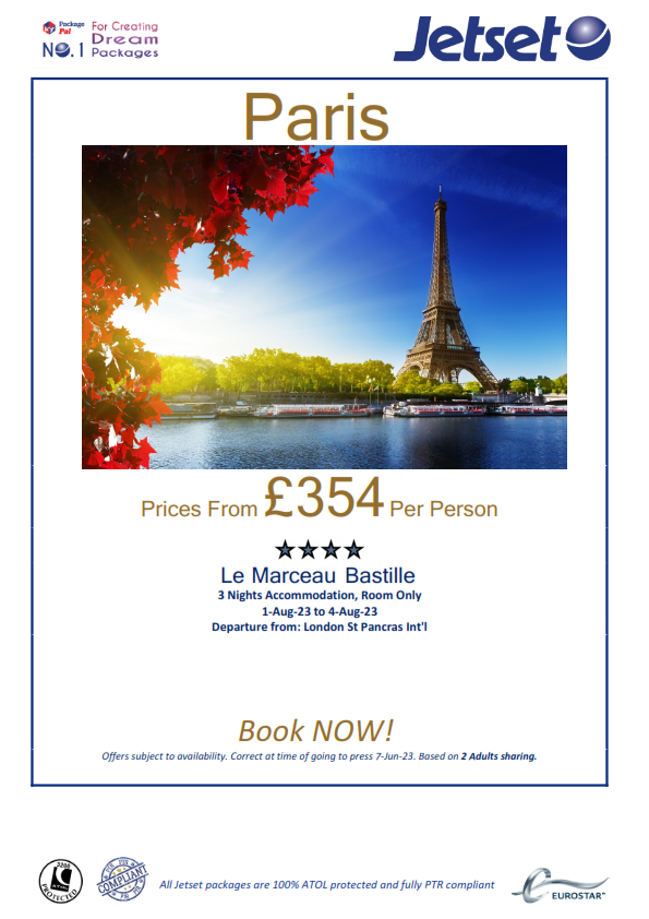 #Citybreaks to #Paris from £354pp
Call 0208 378 5429  or email info@gemstonetravel.co.uk
#useatravelagent