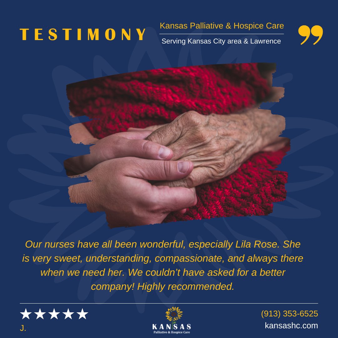 ❤️ We are so grateful to serve you and your loved ones. If there's anything we can do to help, please reach out to us: kansashc.com/contact/

#hospicecare #kansashospice #tuesdaytestimonial #kchospice #palliativecare #kcpalliative #kansascity #kck