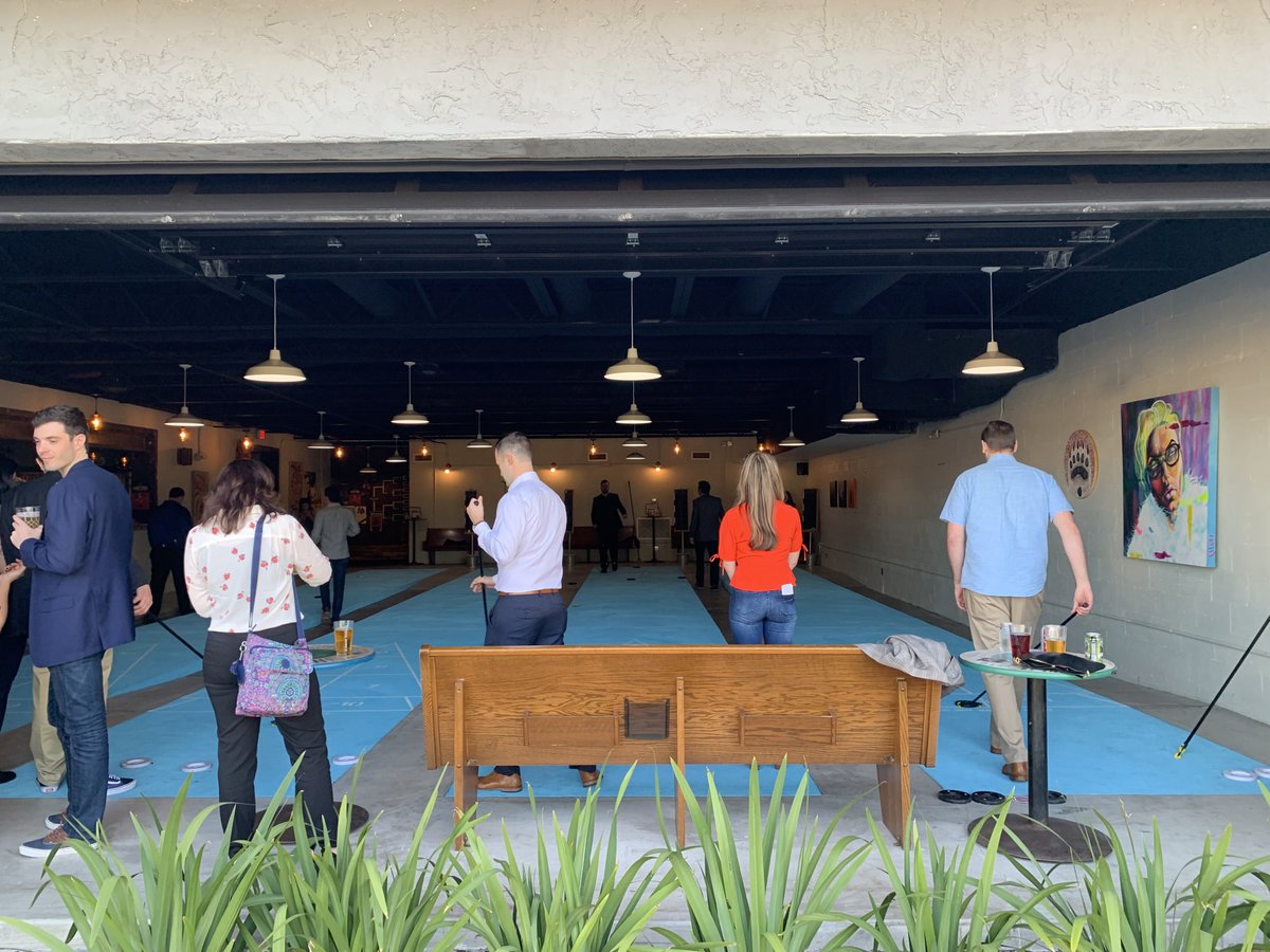 Planning a corporate event? We offer catering and drink packages and shuffleboard is a great team building activity! spt.to/6YvOpZ