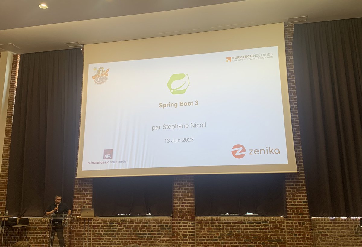 Ineat Lab (@ineatlab) on Twitter photo Même si <a href="/springboot/">Spring Boot</a> 3 est GA depuis quelques mois, c’est toujours sympa de venir écouter <a href="/snicoll/">Stéphane Nicoll</a> nous parler de son petit protégé ;) Même si <a href="/springboot/">Spring Boot</a> 3 est GA depuis quelques mois, c’est toujours sympa de venir écouter <a href="/snicoll/">Stéphane Nicoll</a> nous parler de son petit protégé ;)