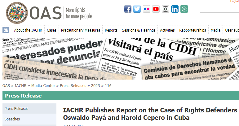 Ar_1News's tweet photo. Estado de #Cuba, parceiro de #Lula, é responsável pelas #mortes de Oswaldo #Payá e Harold #Cepero - #CIDH/#OEA https://t.co/vMOyJqLw2k https://t.co/zSO8w1HKSN