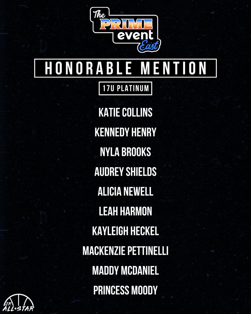 Jr. All-Star Girls Basketball (@jrallstarbb) on Twitter photo ๐๐๐-๐๐๐๐๐๐๐๐๐๐ ๐๐๐๐
Check out our PRIME Event East All-Tournament Team Honorable Mention! ๐
jrallstar.com/2023/06/prime-โฆ
<a href="/SelectEventsBB/">Select Events Basketball</a> <a href="/maddy1mcdaniel/">maddy</a> <a href="/_pr1ncessmoody_/">princess</a> <a href="/BWSLGirlsAAU/">Boo Williams GBB</a> <a href="/nyhavoc/">NY HAVOC</a> <a href="/FairfaxStars/">Fairfax Stars</a> <a href="/Exodushoops/">Exodus NYC</a> <a href="/CometsBallers/">Comets Basketball</a> <a href="/TeamTakeoverGBB/">TeamTakeoverGirlsBB</a> ๐๐๐-๐๐๐๐๐๐๐๐๐๐ ๐๐๐๐
Check out our PRIME Event East All-Tournament Team Honorable Mention! ๐
jrallstar.com/2023/06/prime-โฆ
<a href="/SelectEventsBB/">Select Events Basketball</a> <a href="/maddy1mcdaniel/">maddy</a> <a href="/_pr1ncessmoody_/">princess</a> <a href="/BWSLGirlsAAU/">Boo Williams GBB</a> <a href="/nyhavoc/">NY HAVOC</a> <a href="/FairfaxStars/">Fairfax Stars</a> <a href="/Exodushoops/">Exodus NYC</a> <a href="/CometsBallers/">Comets Basketball</a> <a href="/TeamTakeoverGBB/">TeamTakeoverGirlsBB</a>