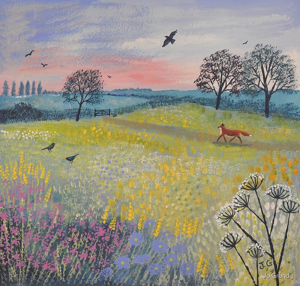 Across Evening Meadow by Jo Grundy