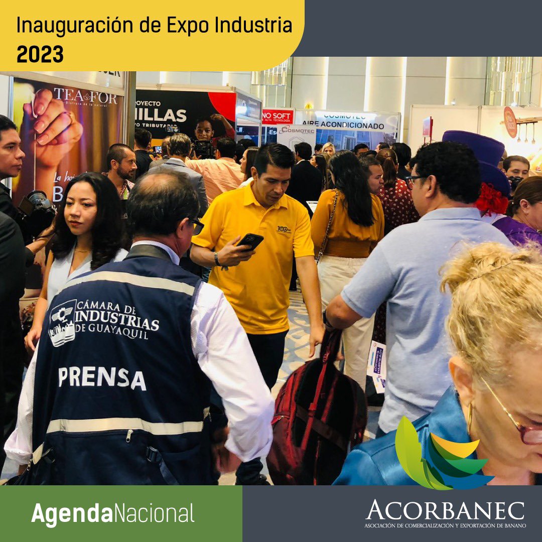 acorbanec's tweet image. Este martes se inauguró Expo Industrias 2023, evento organizado por la Cámara de Industrias de Guayaquil que se celebra en el hotel Hilton Colon.

Nuestro Coordinador General Leonardo Zambrano, estuvo por ACORBANEC junto a otros representantes de gremios.