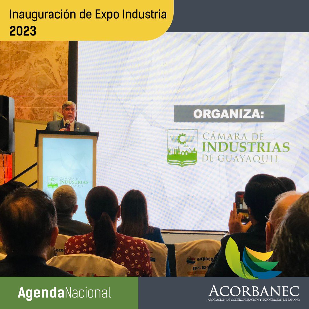 acorbanec's tweet image. Este martes se inauguró Expo Industrias 2023, evento organizado por la Cámara de Industrias de Guayaquil que se celebra en el hotel Hilton Colon.

Nuestro Coordinador General Leonardo Zambrano, estuvo por ACORBANEC junto a otros representantes de gremios.