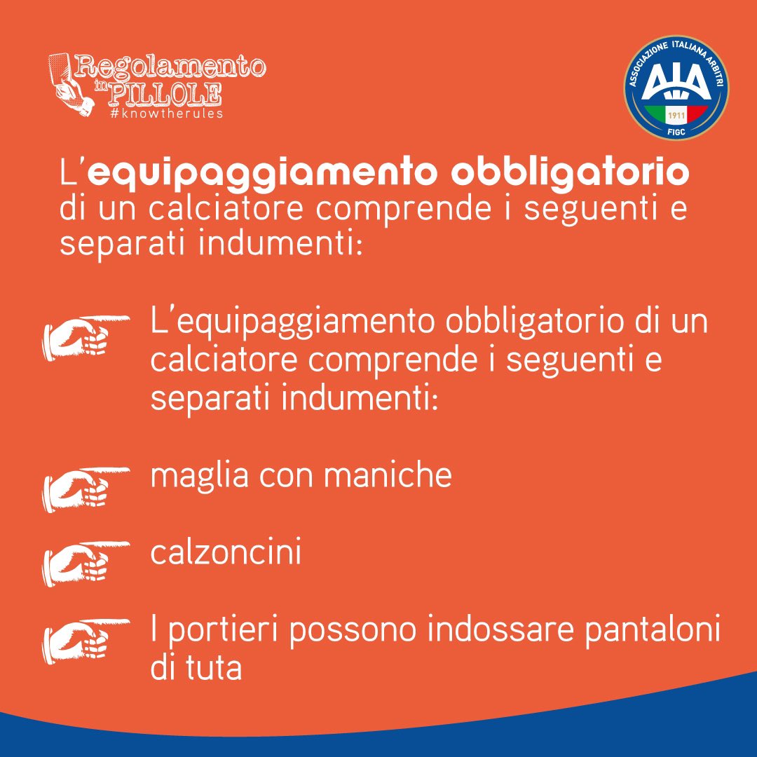 AIA_it's tweet photo. Cose che in campo non possono mancare 📝
#AIA #arbitri #calcio #sport #DiventArbitro #GiocadArbitro https://t.co/d49JnqDZQe