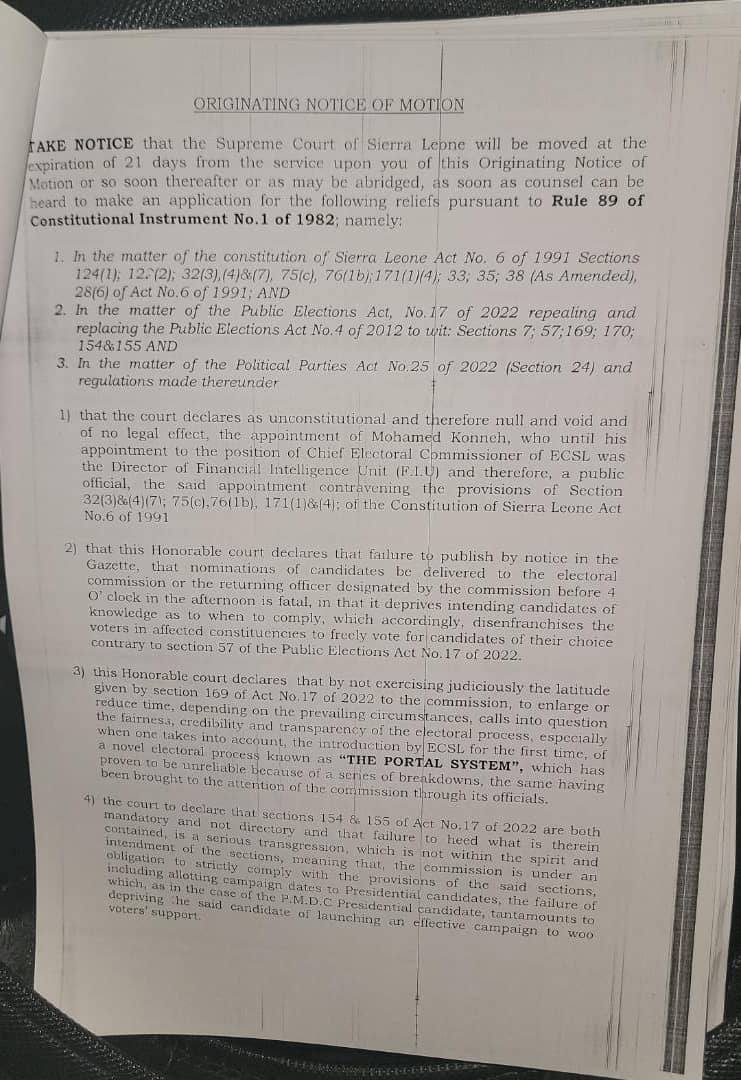 KamaraPatric's tweet photo. According to the supreme court sitting, *The elections could possibly put on hold in S/L https://t.co/A3iQ3aMvaC