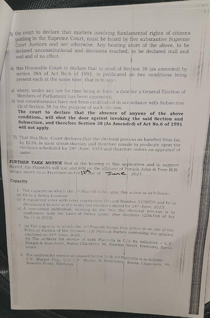 KamaraPatric's tweet photo. According to the supreme court sitting, *The elections could possibly put on hold in S/L https://t.co/A3iQ3aMvaC