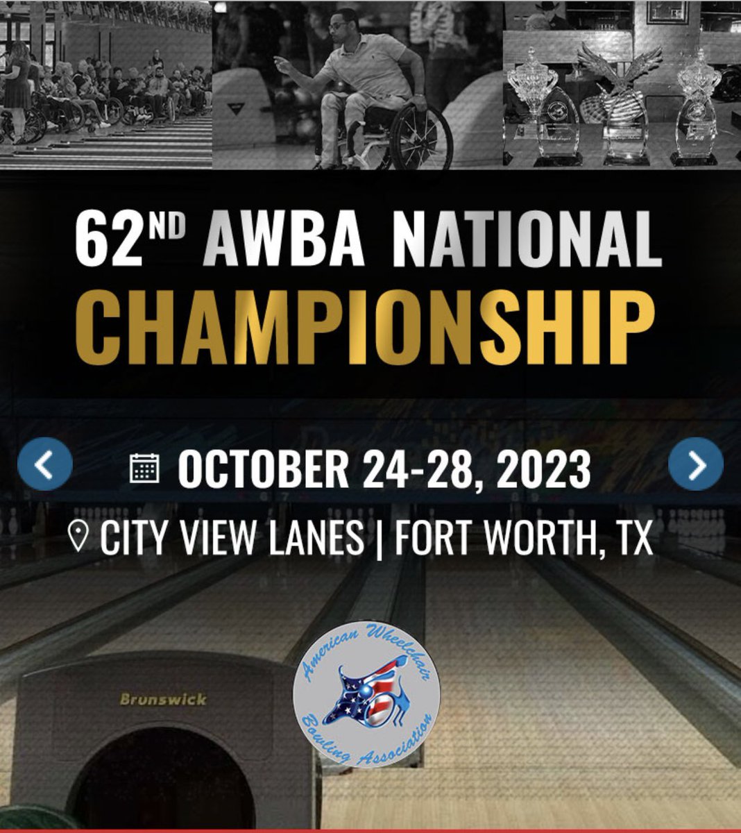 awba1962's tweet photo. Registration is open! Go to: https://t.co/VSmWySfmSR
#stormbowling 
#stormnation
#wheelchairbowling
#awba https://t.co/79WqCt1G0L