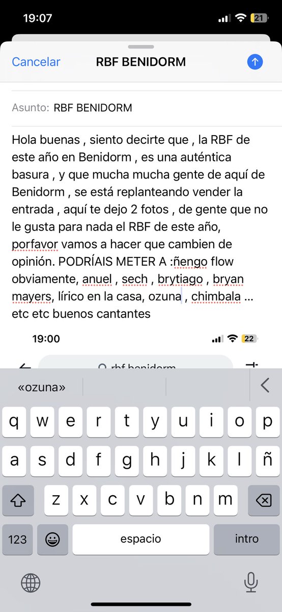 HOLAAA, OS GUSTA EL EMAIL QUE ACABO DE ENVIARLE A LOS DEL REGGAETON????😁😁😁😁