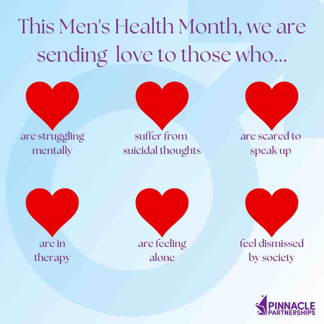 This Men’s Mental Health Month we stand together to support men’s emotional well-being. Together, we can create a safe space for men to open up, seek help, and prioritize their mental health. 💙 

#MensMentalHealth #BreakTheStigma