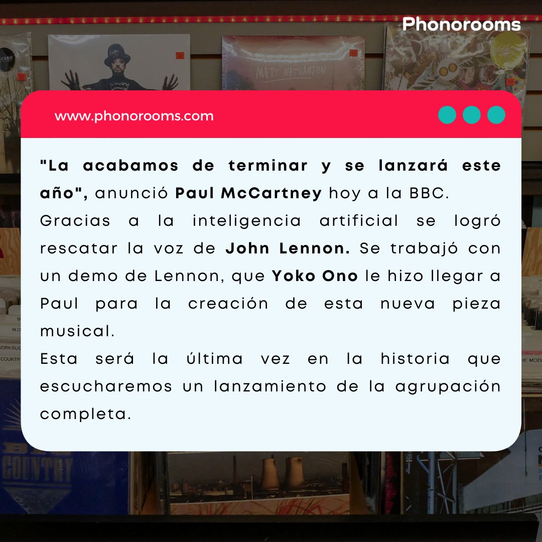 Phonorooms's tweet photo. ¿Listos para volver a escuchar a #JohnLennon?
#TheBeatles  #Phonorooms https://t.co/iJfEjqlM2Y