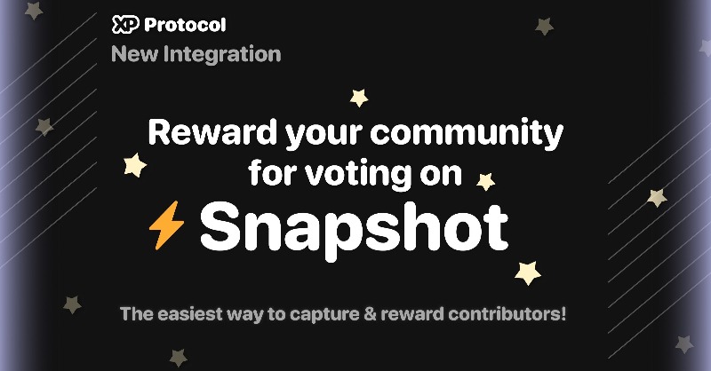 Our next big XP announcement is here…

@SnapshotLabs activity can now be tracked, rewarded, and encouraged with XP!! 

Reward participants that have accumulated XP from our Redeemables Market with roles, merch, privileges, collectibles - whatever!

Visit xp-protocol.io