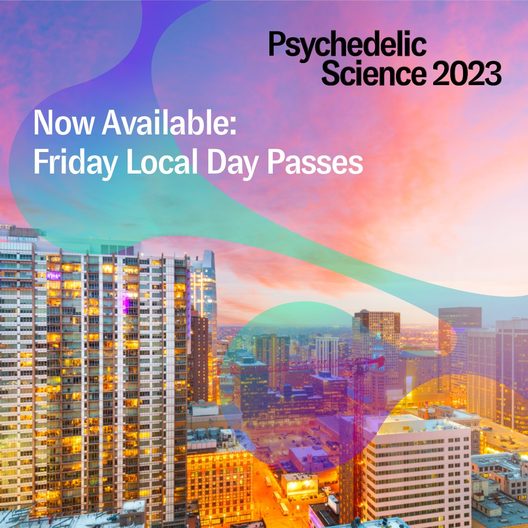 In the #Denver area + looking for an affordable way to join just at #PS2023? Friday Local Day Passes are now available. Get access to the #PsychedelicScience Expo Hall, Deep Space art immersive experience, and Friday sessions for $199. Register here: bit.ly/43YQlOr